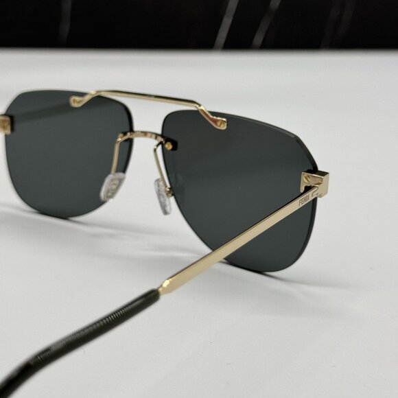 NEW FENDI GOLD GREEN UNISEX SUNGLASSES FENDI FE40115U 32N main image 8